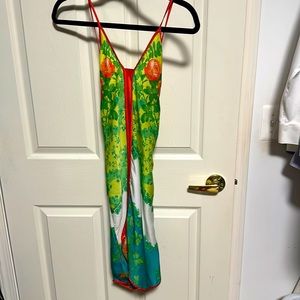 Anthropologie Farm Rio Rose Floral Slip Dress